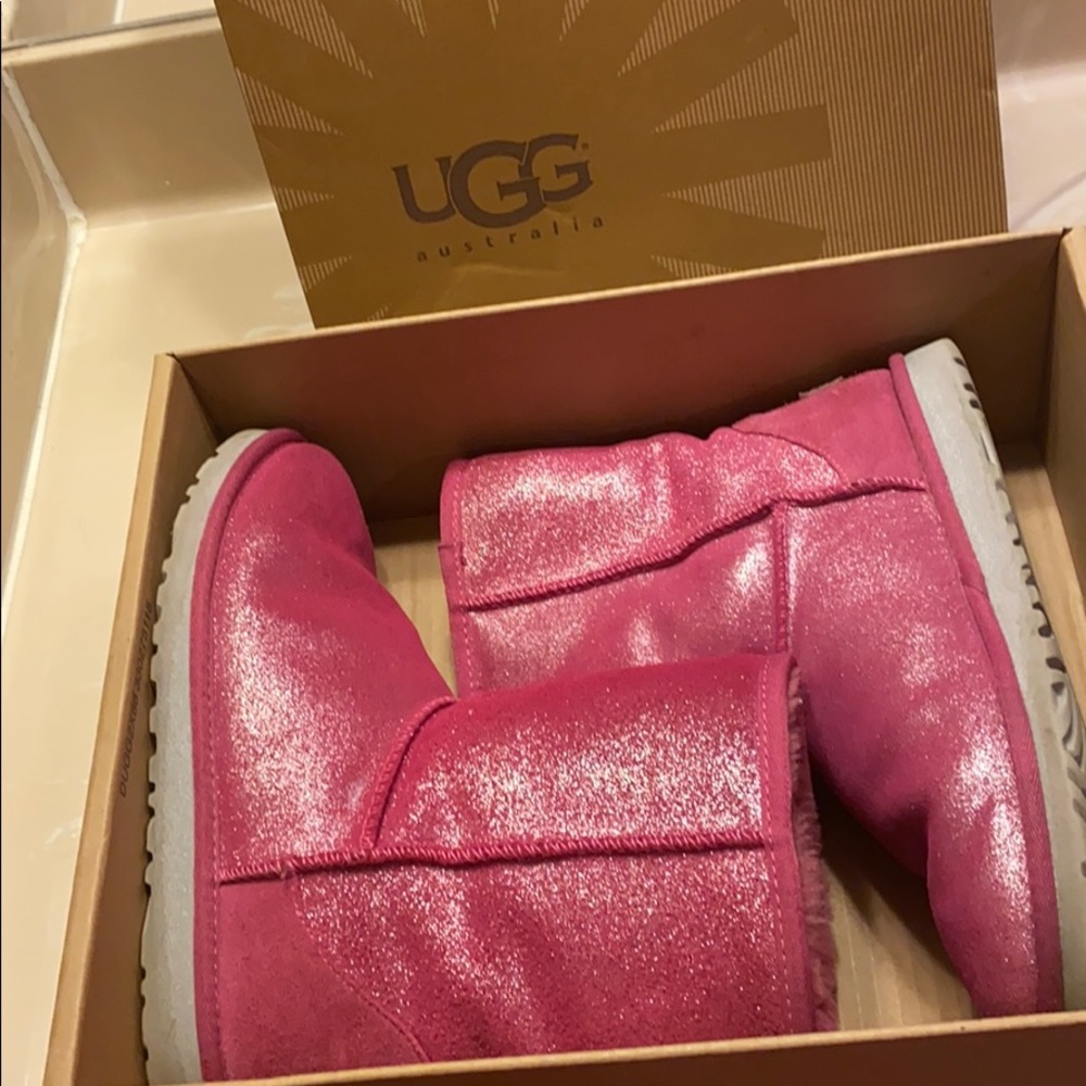Pink glitter uggs